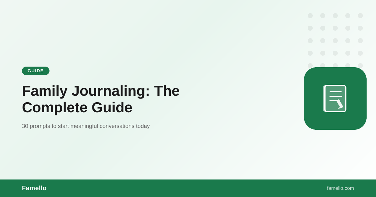 family journaling guide