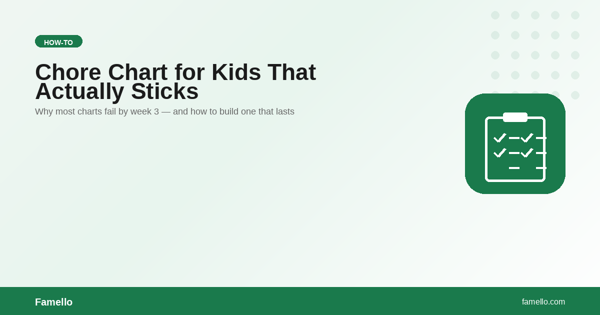chore chart for kids image