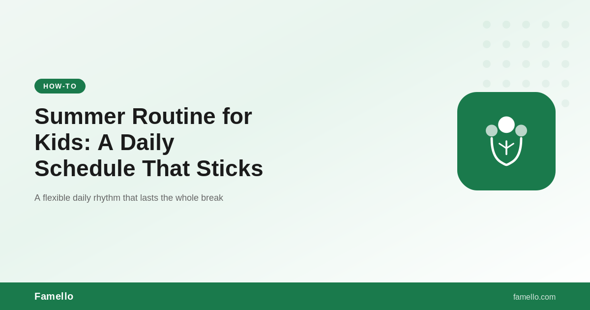 Summer Routine for Kids: A Simple Daily Schedule That Sticks
