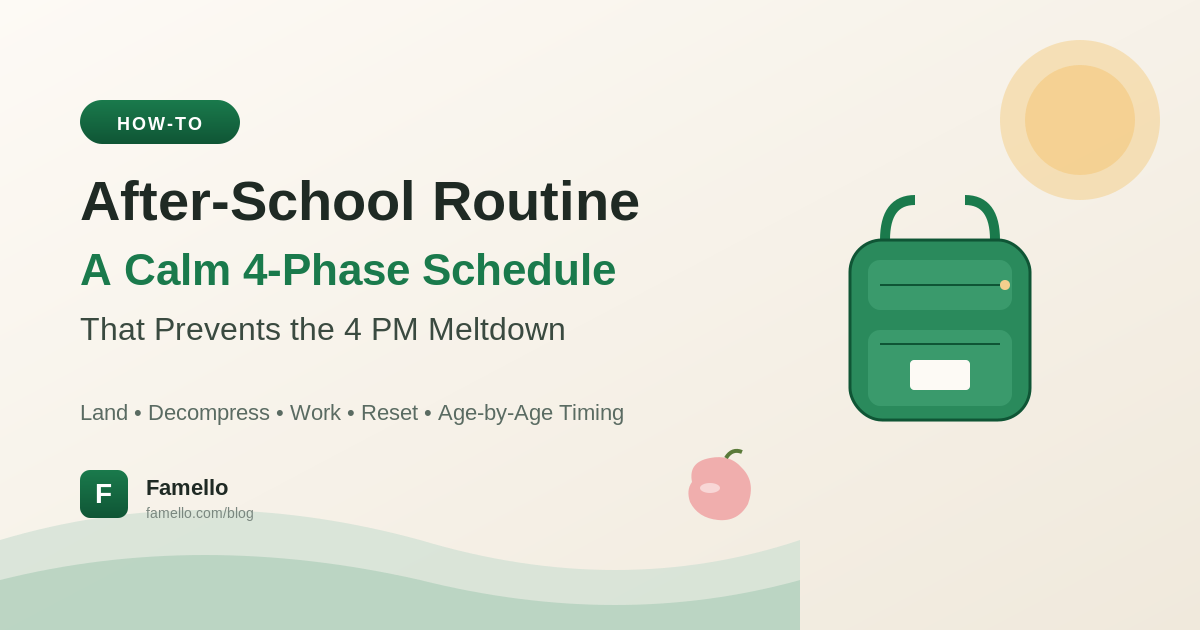 After-School Routine for Kids: A Calm Schedule That Prevents the 4 PM Meltdown