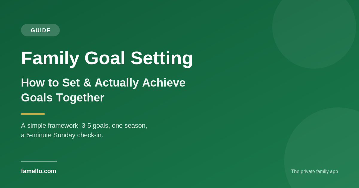 Family Goal Setting: How to Set and Actually Achieve Goals Together