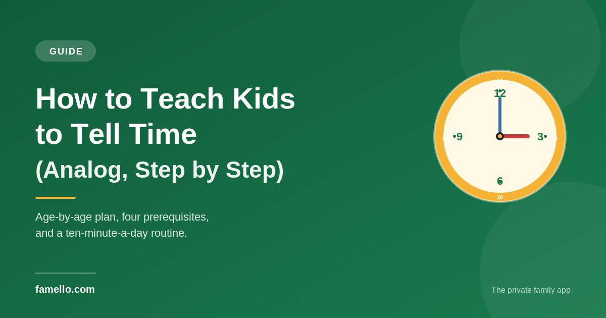 How to Teach Kids to Tell Time (Analog, Step by Step)