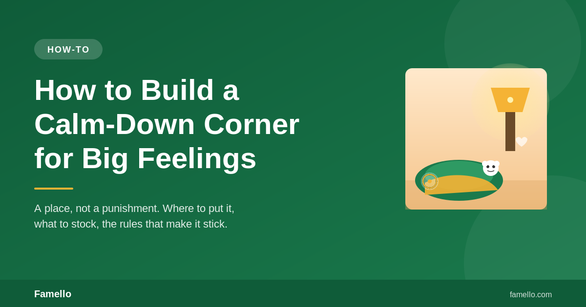 How to Build a Calm-Down Corner for Big Feelings