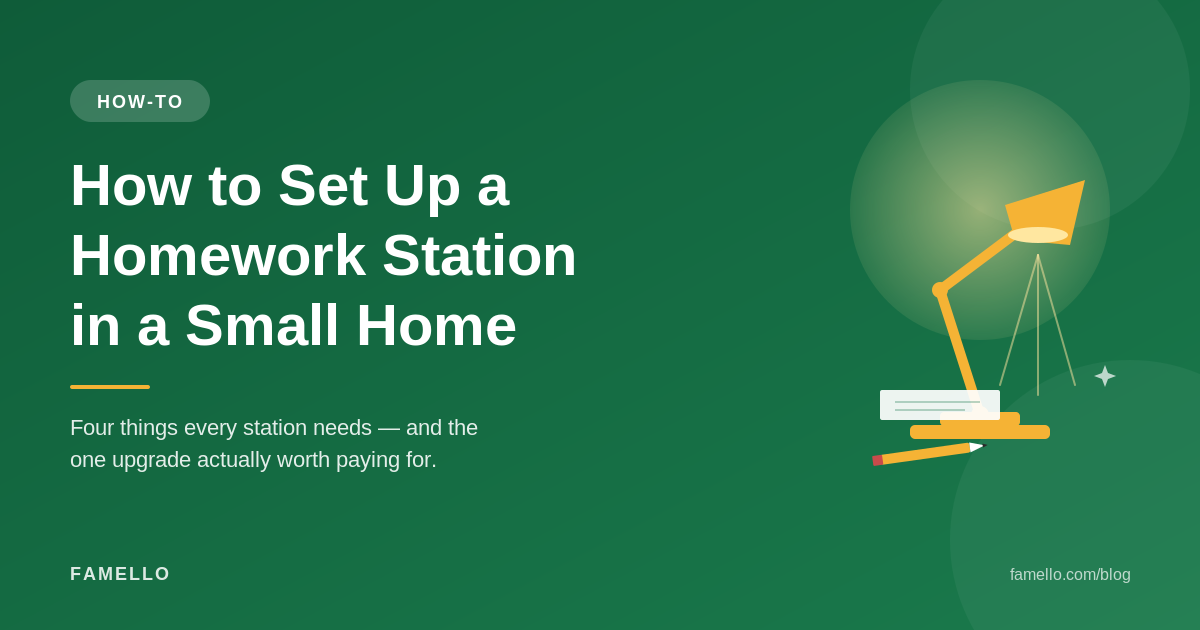 How to Set Up a Homework Station in a Small Home
