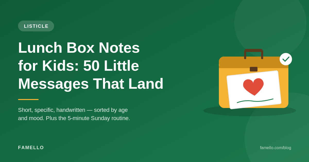 Lunch Box Notes for Kids: 50 Short Messages That Actually Land