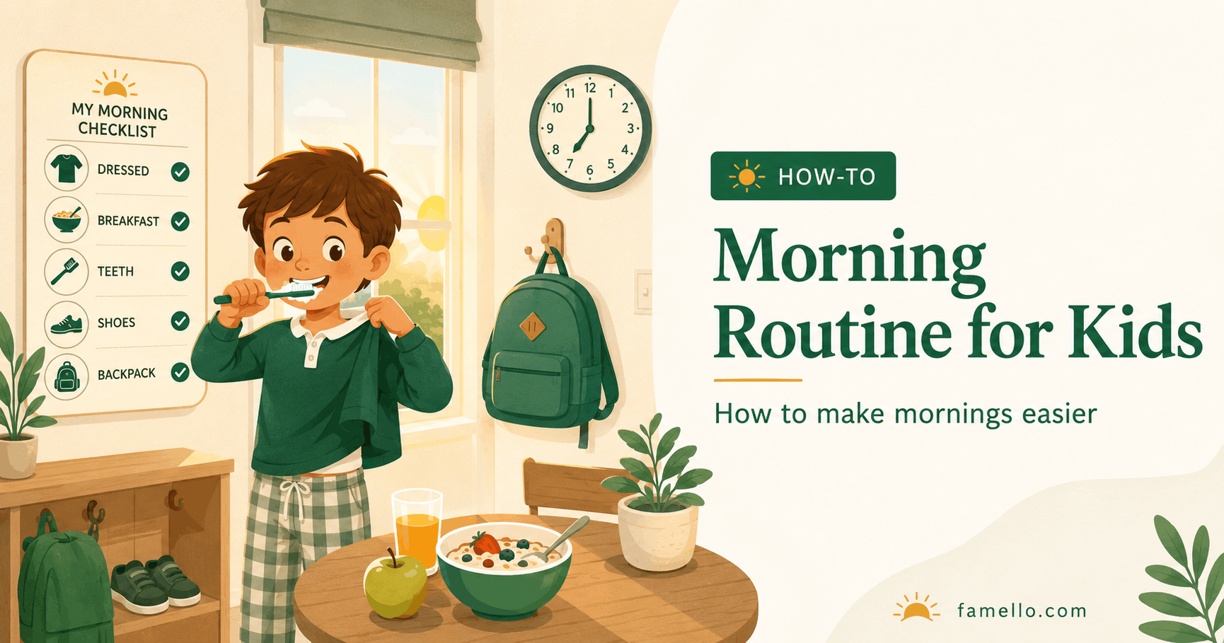 morning routine for kids